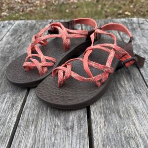Chaco Womens‎ Size 8 Sport Sandals Coral Brown Strappy Water Outdoor